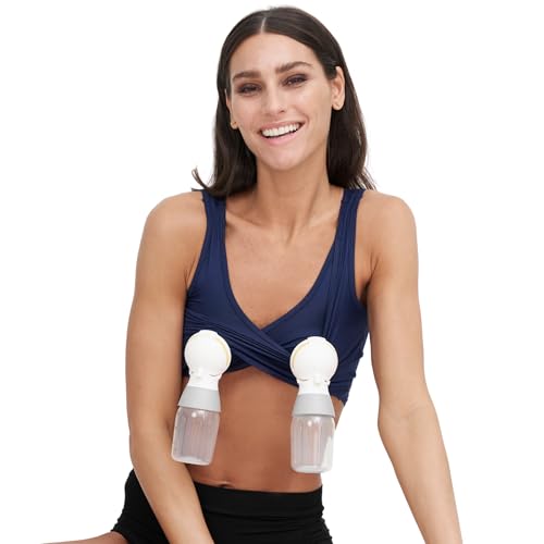Image of Larken Hands Free Pumping Bra for Breastfeeding | Breast Pump - Maternity Bras for Pregnancy, Pumping & Nursing Bra in One
