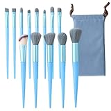 GHPKOTW 13 Piezas Brochas De Maquillaje Profesional, Kit De Brochas Para Sombras, Delineado, Difuminado - La Mejor Elección Esencial De 9 Piezas, Juego De Brochas De Maquillaje Profesional,azul