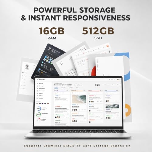 Image of 15.6 inch FHD Business Laptop with Office 365 Windows 11 Pro 16GB RAM 512GB SSD