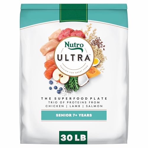 Nutro Ultra Senior Dry Dog Food with a Trio of Proteins from Chicken, Lamb and Salmon, 30 lb. Bag