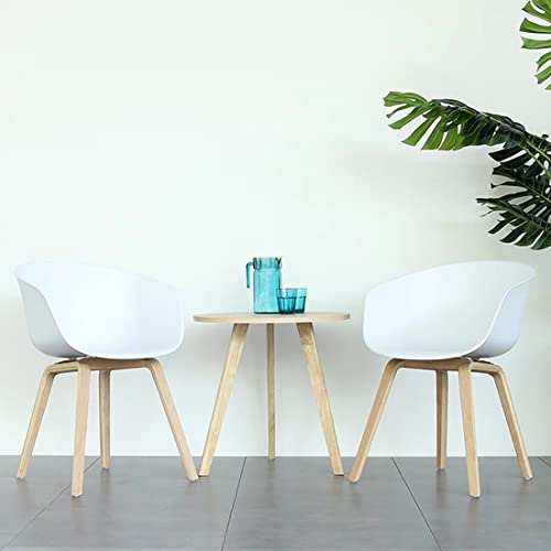 Image of Set of 2 Modern, Designer Chair for Home, Cafe, Hotel & Office (White, Polypropylene)