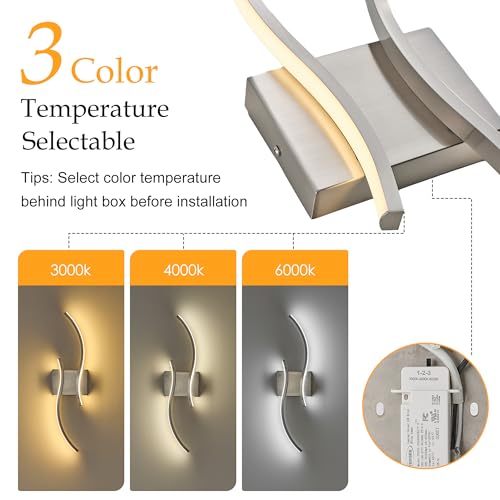 Image of KARTOOSH Hardwired LED Vanity Lights for Bathroom | 1 Pack 23.6 Inch, 3CCT Dimmable, Waterproof, Rustproof, Bathroom Light Fixtures Over Mirror