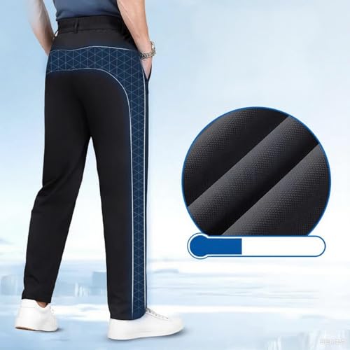 Meshirons - Ice Silk Mesh Panel Casual Pants,Quick Drying with Pockets Breathable,Comfort Tailored for Man3
