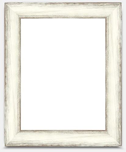 Hardwood Picture Frame (4x6, Silver Top with Rustic White Sides)