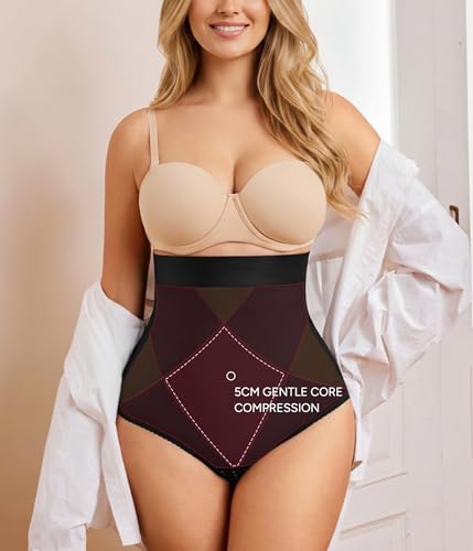 Nebility Tummy Control Shapewear Panties for Women - High-Waist Postpartum Shapewear Brief Body Shaper Girdle Butt Lift Black - Thumbnail 2