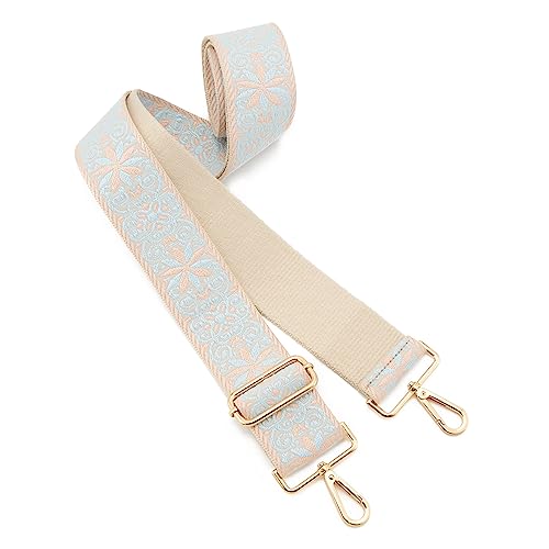 Image of Wide Shoulder Strap Adjustable Replacement Belt Guitar Style Crossbody Bag Handbag Strap Multicolor Canvas Straps(Wide:2in)(Color76)