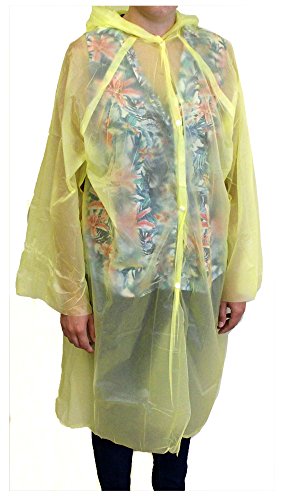 RAIN Guard Clear Disposable PE Raincoat | Ultra-Portable & Lightweight | Universal Fit | Optimal Rain Protection | Emergency Ready | Compact Design for Easy Storage