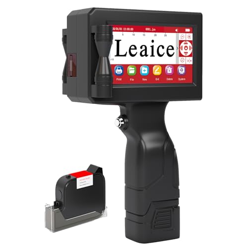 Leaice Handheld Inkjet Printer with 42ml Quick-Drying Ink Cartridge,...