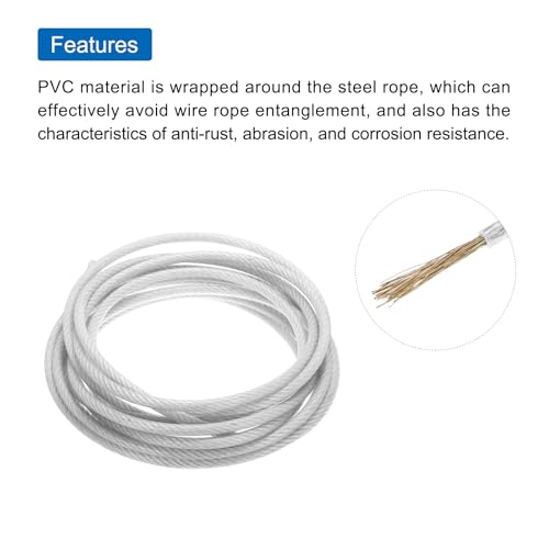 Cable de acero de 8 mm con vinilo transparente antioxidante 5