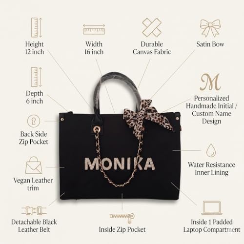 Image of rakshabandhan gift for sister | Personalized Tote Bag for Women | Rakhi Gift For Sister Handcrafted Initial | Personalized Gift for Women | Rakshabandhan Gift, Gifts For Sister On Rakhi