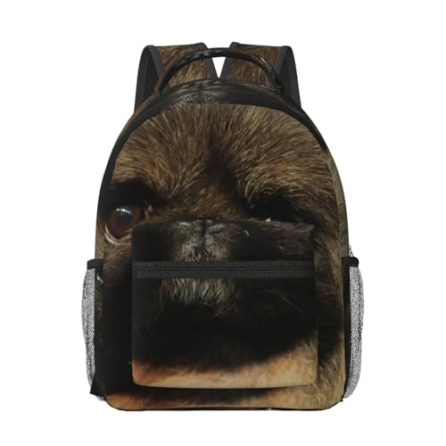 Mochila de viaje aprobada por vuelos EdWal con diseño de pequinés para oficina y escapadas