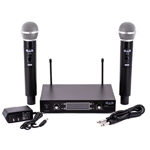 Image of CAD Audio WX200 UHF Dual Handheld Microphone System | Fixed-Frequency Uhf, 164' Range, All-Metal Receiver, Xlr Plus 1 /4 Outputs, 2 Handheld Mics, Up to 10 Hr