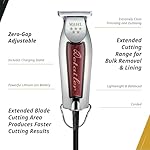 Wahl Professional Detailer Corded Trimmer Adjustable T Blade Lightweight Rotary Motor Complete Kit Burgundy - Image 3