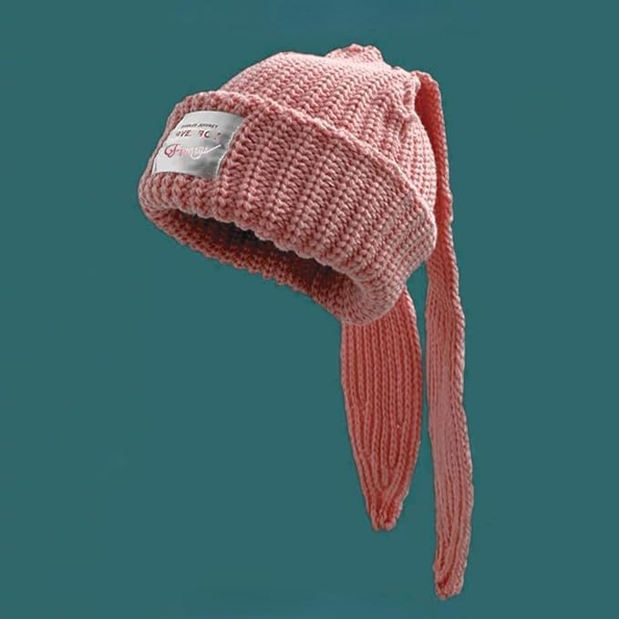 Y2k Hats New Jeans Bunny Ears Hat Kpop Outfits for Women Women's Beanie Hip-hop Beanies Grunge Girl Caps - Image 6