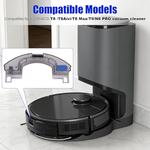 Image of Water Tank Dust Bin Box Compatible with ECOVACS T8 /T8Aivi /T8 Max /T9 /N8 PRO Vacuum Cleaner - Waste Collection Dustbin Box Replacement Accessories Spare Parts
