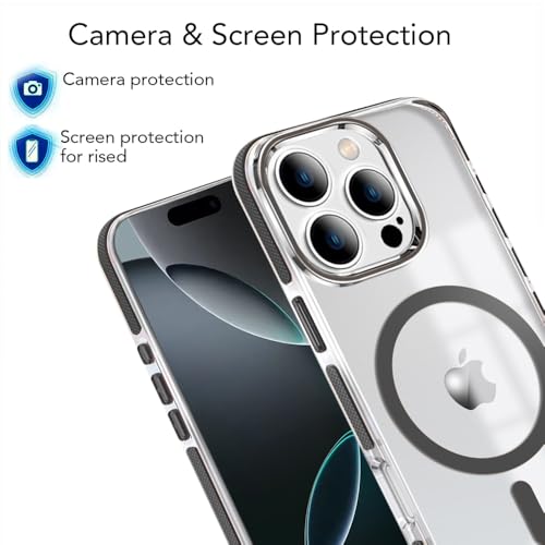 Image of MINTZZ ️ for iPhone 16 Pro Max Case, Compatible with MagSafe, Military-Grade Protection, Yellowing Resistant, Scratch-Resistant TPU Back, Magnetic Phone Case for iPhone 16 Pro Max Black