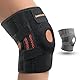 INDEEMAX Kniebandage Damen Männer, Bandage Knie 4-fach Verstellbares, Kniestütze Offener Patella, Knieorthese Kniebandage für Meniskus, Arthrose, Knieschmerzen, Sport, Laufen - 1 Stück, Schwarz