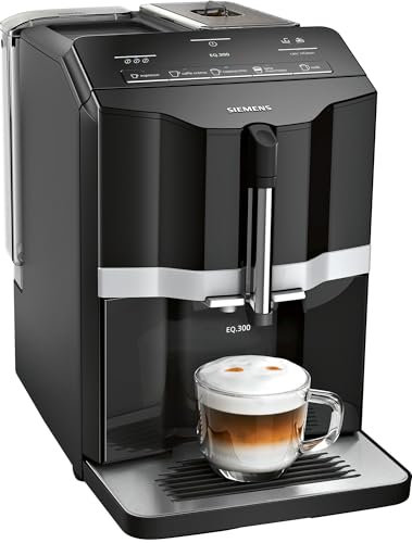 Siemens TI351209RW Cafetera Espresso Superautomática, EQ.300, 1300 W, 1.4 litros, Plástico, Negro
