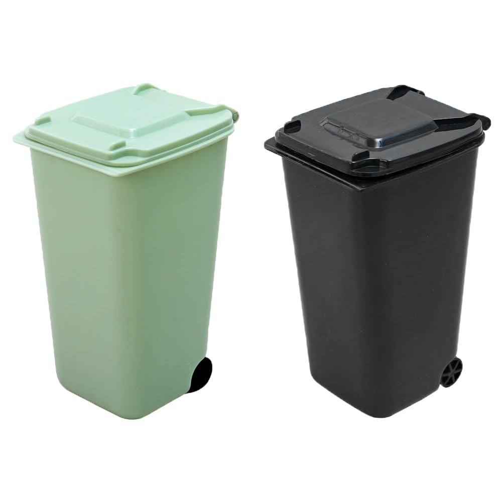 HAPINARY Desktop Trash Can 2pcs Desktop Trash Can Miniature Trash Can Desk Dumpster Mini Dumpster for Desk Mini Garbage Bin Waste Management Home Accessory Multi-Function Garbage Can-image-18