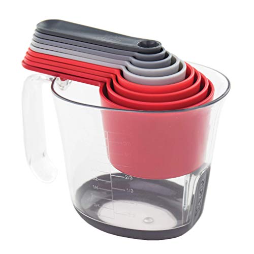 Image of Tovolo Magnetic Nested Measuring System, Ideal for Wet and Dry Ingredients, Dishwasher Safe