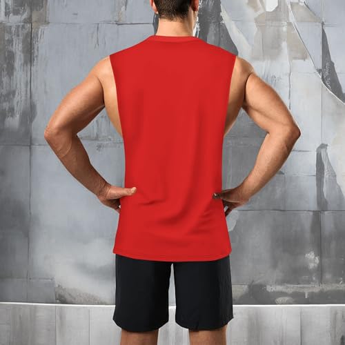 Image of Zhyaj Summer Tanks Top for Men Flag Graphic Print Sleeveless Shirts Casual Working Out Vest T-Shirts Loose-Fit Men's Tank