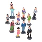 Mini figurines de table de sable - matériau en résine, texture lisse, sûr et doux, pratique et durable, anti-chute, peut être utilisé longtemps, personnes miniatures