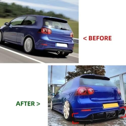 Difusor Parachoques Trasero y Spoiler Lateral para VW Golf 5 MK5 R32 2005-2009 5