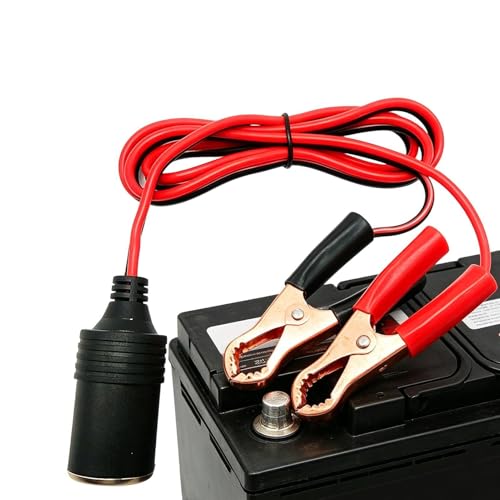 Genérico Adaptador de Enchufe para Batería de Coche | con Pinzas de Batería Enchufe de Alta Resistencia - Cable de Toma para Coche | para Vehículo Camión Camping Viaje de