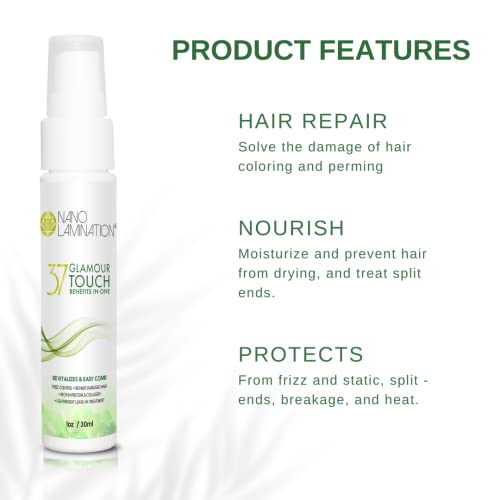 Glamour Touch 37 Benefits in One - Spray para desenredar cabello 1 oz miniatura 3