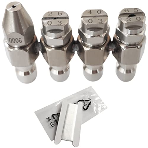 2.5 GPM Pressure Washer Nozzle 030,Jrod Tip Water Cleaning Soft Wash Nozzle,J Rod 4 Way Washing Tip Holder,1/4