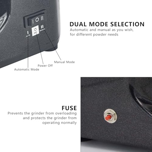 vnmudzeo Household Coffee Bean Grinding Machine,60 mm Grinding Disc,1500ml Automatic/Manual Coffee Bean Mill,for Espresso Drip Cold Brew French - Image 7