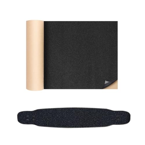 Tiamu Skateboard Griptape 110x27cm, Anti-Air-Bubble Selbstklebender, Roller Grip Tape Wasserdicht, Skateboard Sandpapier für Longboard, Scooter, Treppen