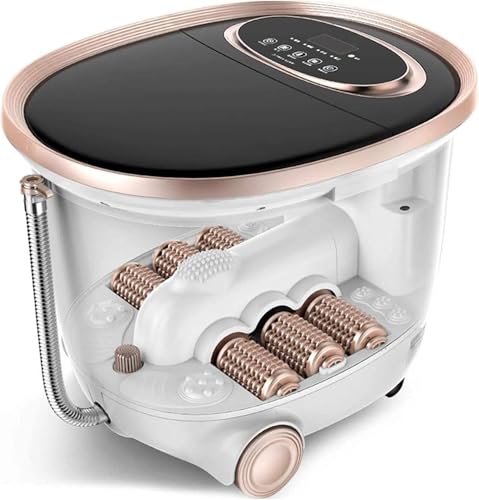 Baño de pies masajeador eléctrico con calefacción, rodillos automáticos de masaje y control de temperatura – Tratamiento spa que rejuvenece los pies cansados y alivia el dolor y la presión miniatura 1