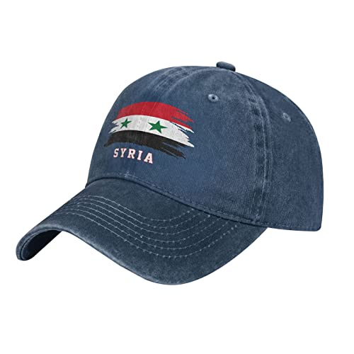 YINGD Casquette de baseball unisexe avec drapeau de la Syrie, casquette de baseball réglable, chapeau de soleil respirant pour adultes femmes et hommes, #536, taille unique