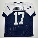 Autographed/Signed Brandon Aubrey Dallas Thanksgiving Day Football Jersey Beckett BAS COA