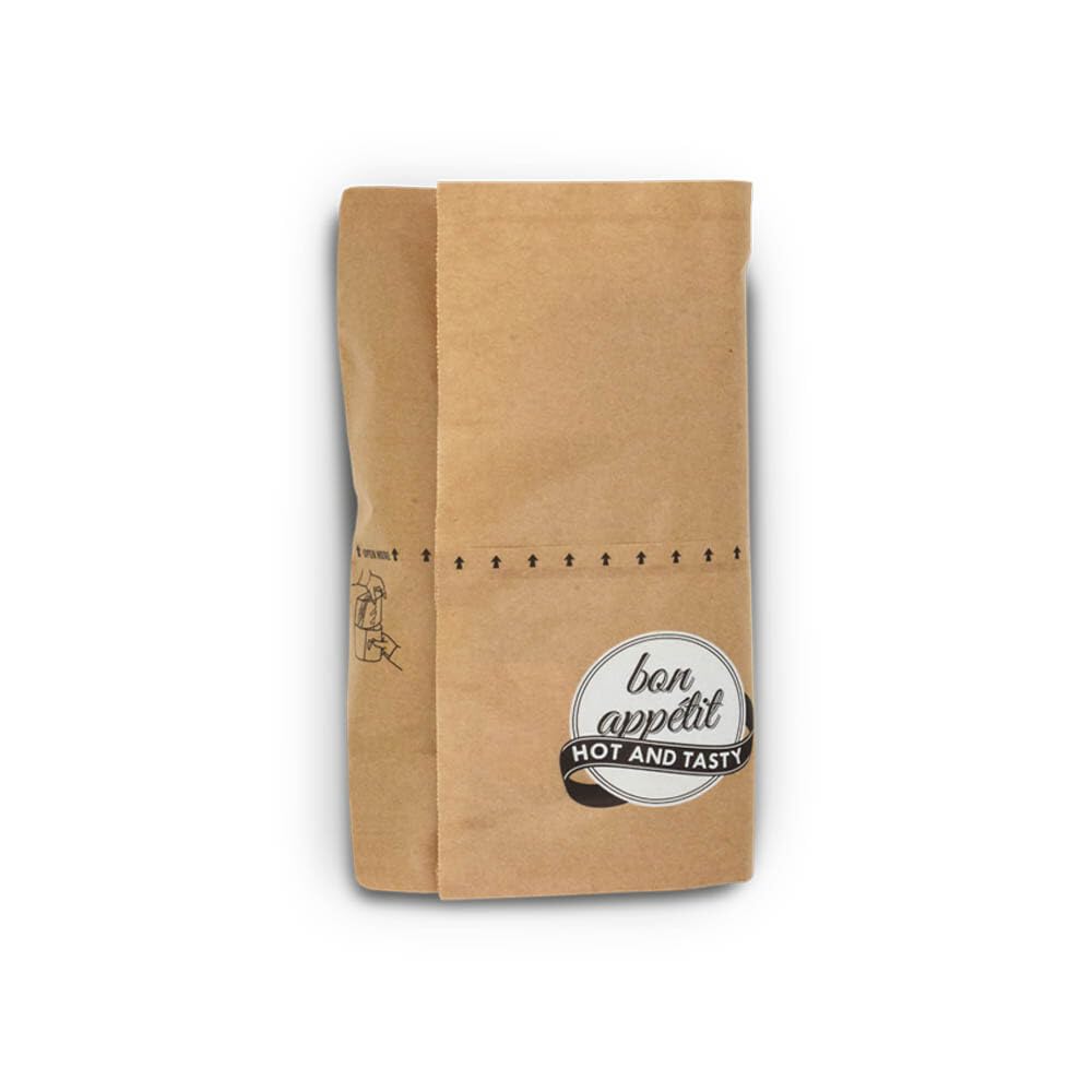 Thermo-Snack-Bag, Sandwichbeutel, Kraftpapier, 2-lagig, 16,5x7,5/7,5x17 cm, 500 Stück
