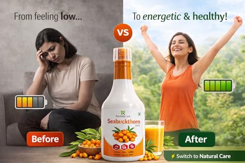 Image of Himalayan Sea Buckthorn Berry Pulp Concentrate 1000ml | Natural Vitamin C, Omega 3 6 7 9 & Antioxidants | Supports Immunity, Skin Glow, Gut Health & Maintain Blood Sugar| Pure Ayurvedic Seabuckthorn Juice| Health Drink for Men & Women
