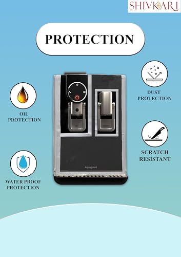 Image of Water Purifier Cover Compatible with Aquaguard Blaze Insta Hot & Ambient RO+UV - Dustproof, Waterproof, Oil Stain Protection, Transparent Front, Velcro Closure, Fits Wall-Mounted /Table-Top