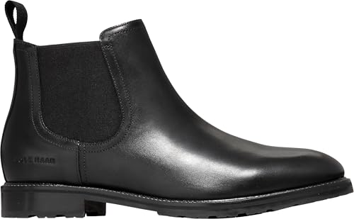 Cole Haan Cole Haan Mens Berkshire Lug Chelsea Boot, Black/Black Water Resistant, 9.5-M US