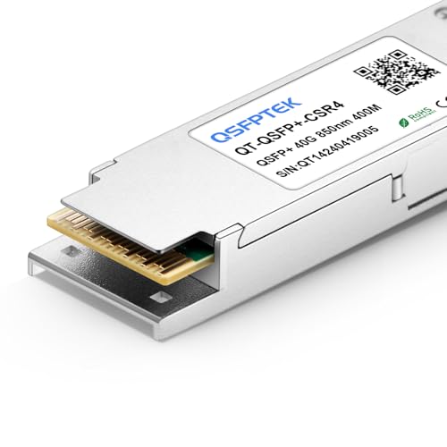 Image of QSFPTEK 40GBASE-CSR4 Optical Transceiver QSFP+ 850nm 400m DOM MTP /MPO MMF Module for Cisco QSFP-40G-CSR4