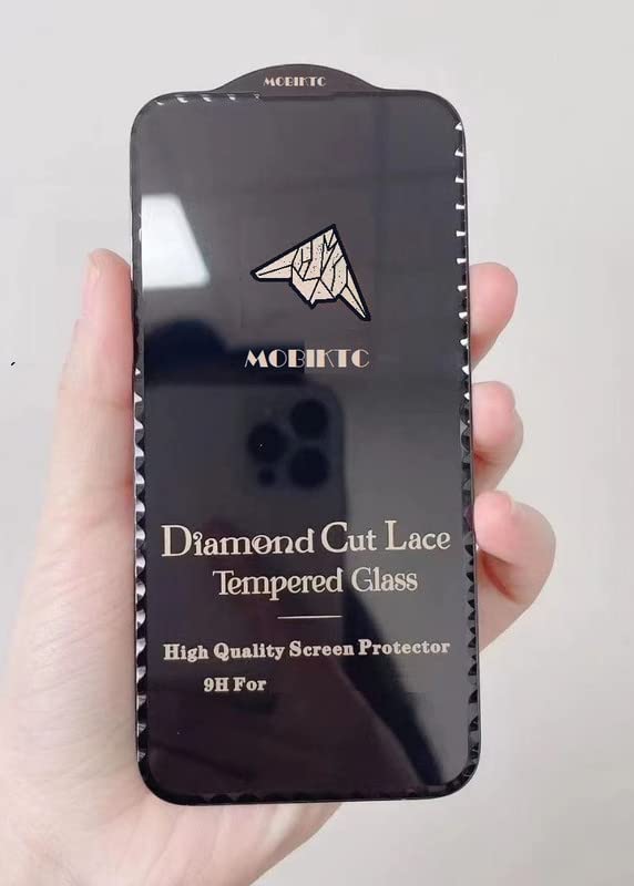 MOBIKTC for iPhone 13 Tempered Glass Screen Protector 9H+ Full Glue Side Cut Diamond Section Desgin Tempered Screen Protector - Black (B0BNVB6KVG) Amazon Price History, Amazon Price Tracker