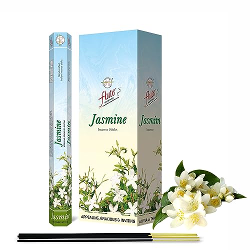 Flute Jasmine 9 Inch Premium Incense Stick (Total 120 Sticks Box) #TOP18