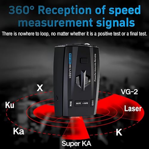 RAD1000 Police Laser/Radar Detector for Cars with Led Display,X/K/Ka/KU/ST/CT Band & Laser Detection,Long Range Detection,Mute Memory, City & Highway Modes,VG-2 Immune,Ideal Gifts - Thumbnail 3
