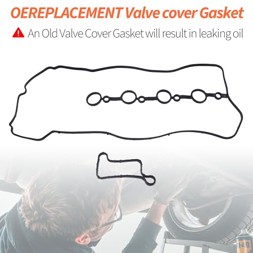 Image of HiSport Valve Cover Gasket Set - Compatible with Hyundai Accent Elantra Sonata Tucson Compatible with Kia Forte Koup Forte5 Optima Rio Soul 1.6L 2012-2019 - Replace VS50818R
