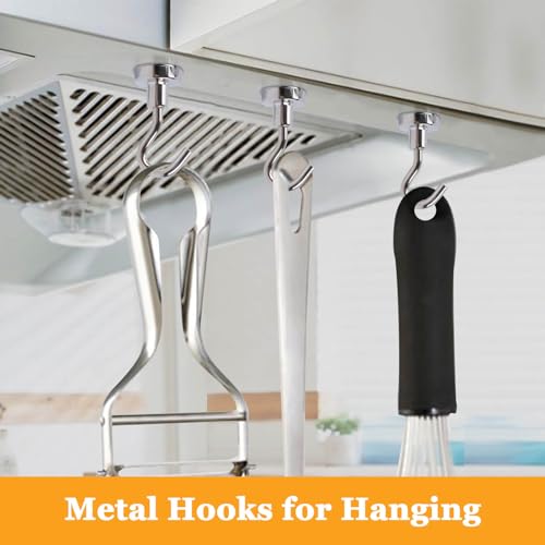 Image of 20Pack Magnetic Hooks, 35lb+ Strong Magnetic Hooks Heavy Duty Rare Earth Neodymium Magnets with Hooks for Hanging, Heavy Duty Hooks Magnetic for Cruise Cabins Camping Kitchen Fridge Classroom Office