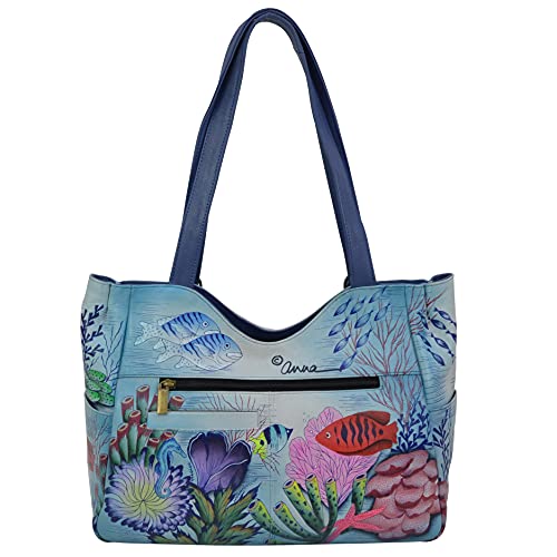 Anna by Anuschka Women's Genuine Leather Shoulder Bag - Hand Painted Original Artwork Exterior2