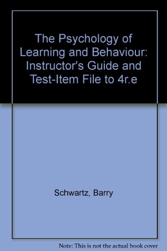 The Psychology of Learning and Behaviour 0393966623 Book Cover