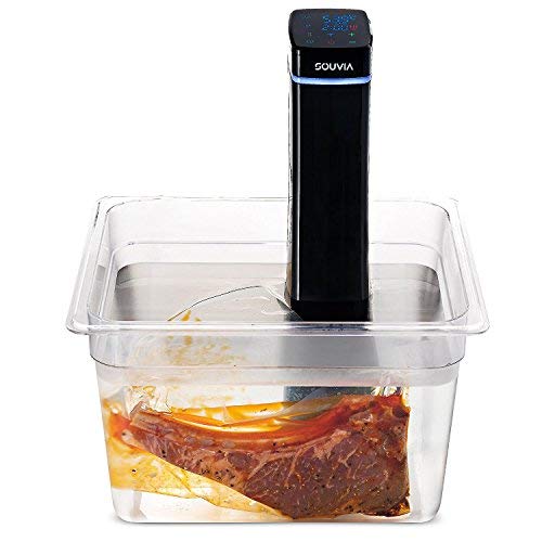 Souvia Sous Vide Immersion Circulator W/Accurate Temperature, Programmable Digital Touch Screen Display, Ergonomic Grip To Fit Any Pot Ultra-Quiet,1100 Watts, Black #TOP5