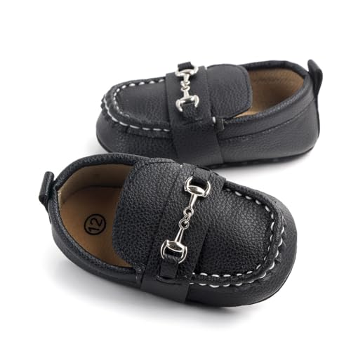 Infant Baby Boys Girls Leather Loafers Dress Shoes Newborn Oxford Flats Casual Moccasins Slip-On First Walking Boat Shoes3