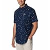 Columbia Men's Rapid Rivers Printed Short Sleeve Shirt, Collegiate Navy Explorer, Small #3